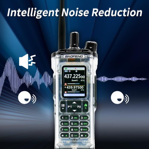 BAOFENG UV-32 10W Transparent Ham 2 Way Radio GPS One-Key Frequency Matching Writing Frequency APP Satellite Positioning Type-C UV32(1PC) (1)