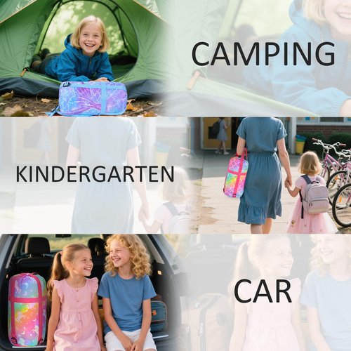 Ausletie Camping Sleeping Bag for Kids Girls Boys,3 Season Warm Sleeping Bag Waterproof Portable for Outdoors Traveling,Camping