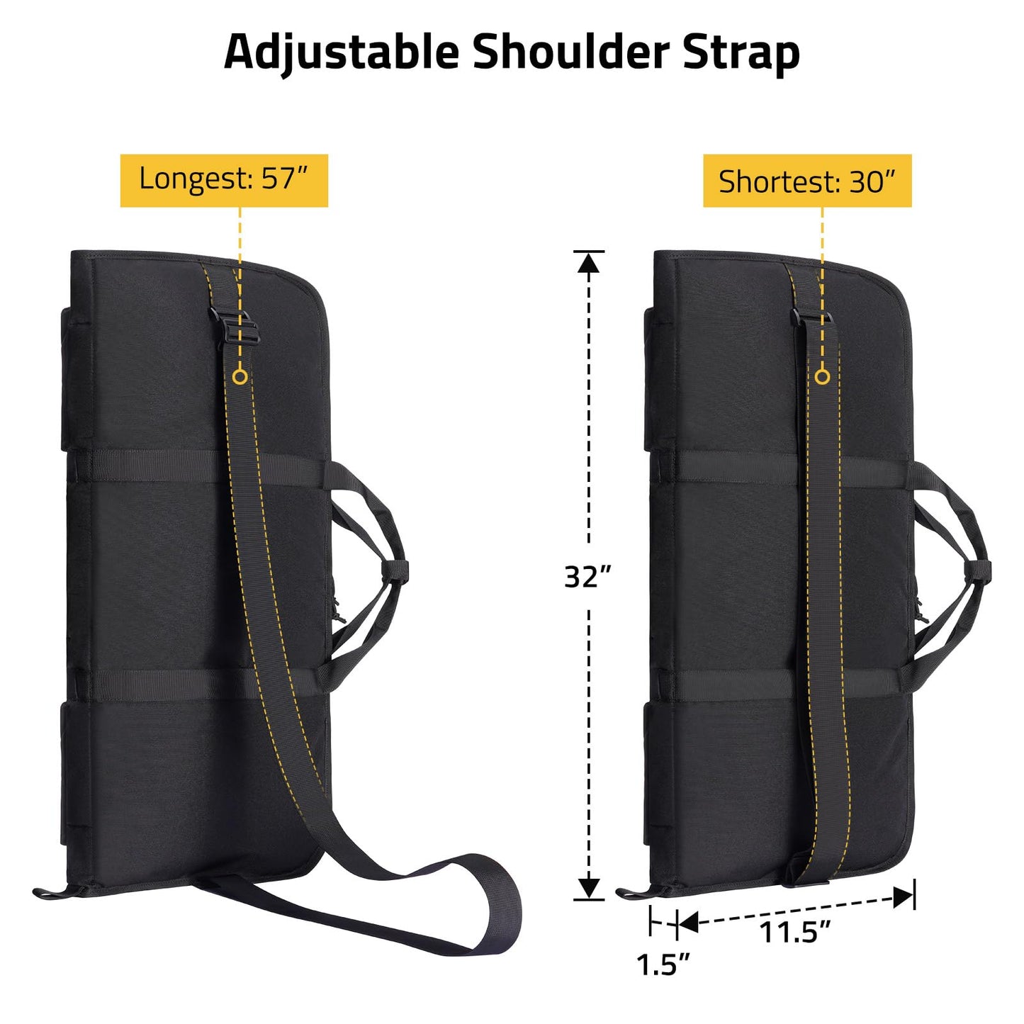 CVLIFE 32" Soft Rifle Case Rifle Bag Ar Pistol Case Gun Case Gun Bag, Short Small Ar Pistol Bag Shotgun Case Lightweight with Lockable Zipper for Outdoor Hunting Shooting, Black