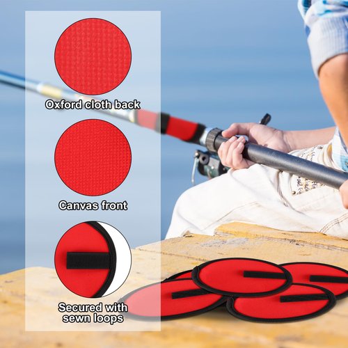 BOXOB 8pcs Fishing Lure Covers, 5.91 Inch Fishing Hook Covers Fish Pole Sleeve Fish Bait Gloves Protectors Wraps Essential Gear for Fishermen Gift