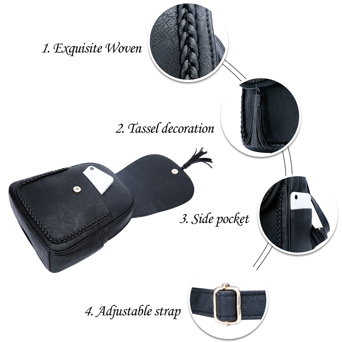 KKXIU Backpack Purse for Women, Multi-pocket Backpack for Travel, Work