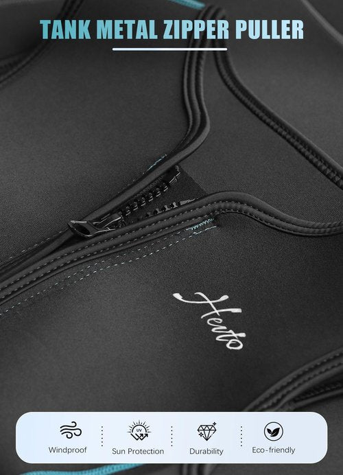 Hevto Wetsuit Vest Women 3mm Neoprene Wet Suit Tops Sleeveless Surfing Diving Swimming Jet Ski for Water Sports (Tops Vest, 8)