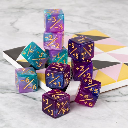 48 PCS MTG Counter Dice Set Bulk Plus 1 Life Buff Tokens 6 Sided Dice Counters for MTG, TCG, Magic Cards Game Accessories