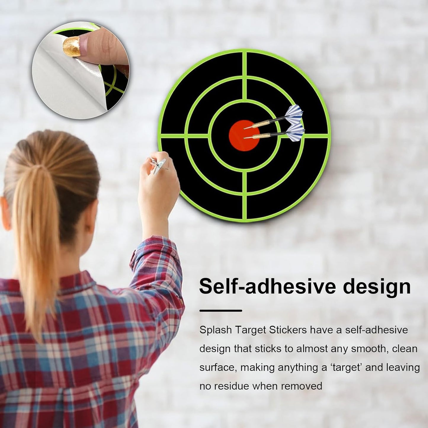 2Pcs 3 Inch Splatter Targets for Shooting Range Targets, 2 Roll/400 Pcs Splatter Target Stickers, Self Adhesive Reactive Paper Target Stickers for Archery Bow Shooting Practice