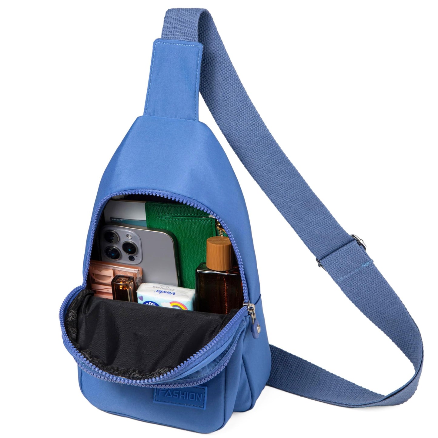 Banelu Small Sling Backpack Crossbody Bags for Women Men, Small Sling Bag Cross Body Bag Fanny Packs Crossbody Purses - Blue