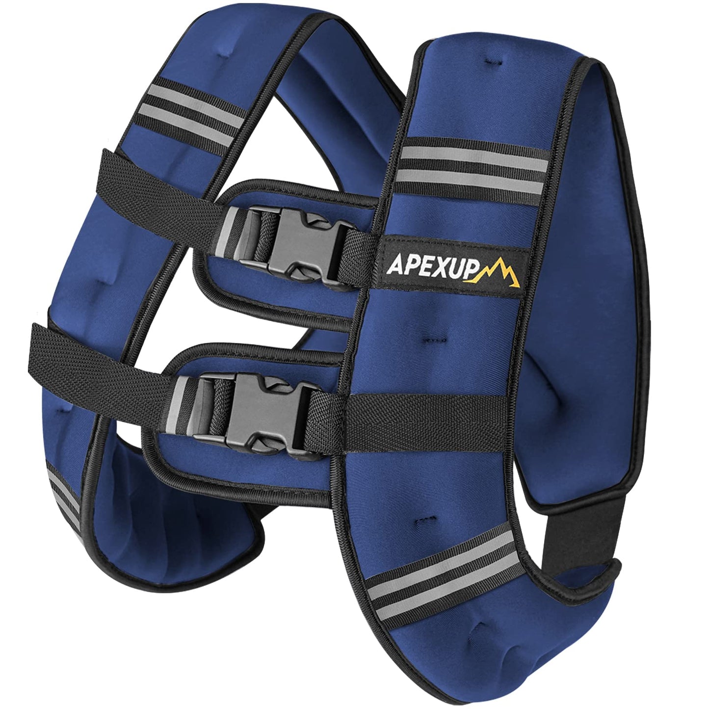 APEXUP 15lbs Weighted Vest Men Women, Weight Vest for Women Workout Equipment for Strength Training Running (Blue)
