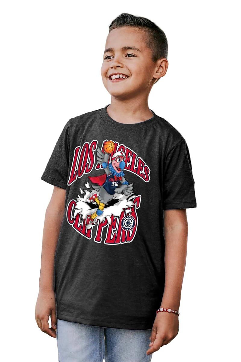 Blue 84 Los Angeles Clippers Kids T‑Shirt – Black Small Tri‑Blend Officially Licensed
