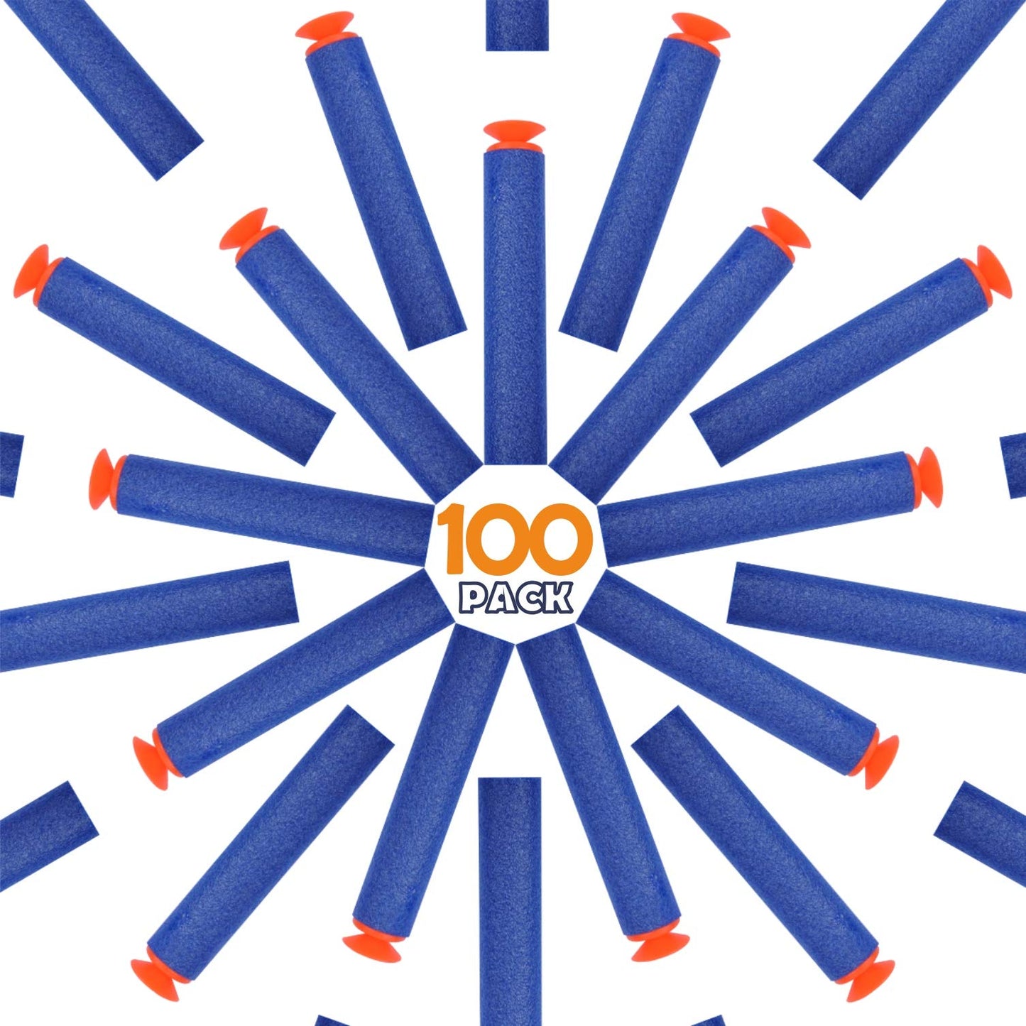 YagoDago Refill Darts Universal Suction Dart Foam Bullet 100-Dart Refill Pack for Nerf N-Strike Elite Series Blasters Toy Gun