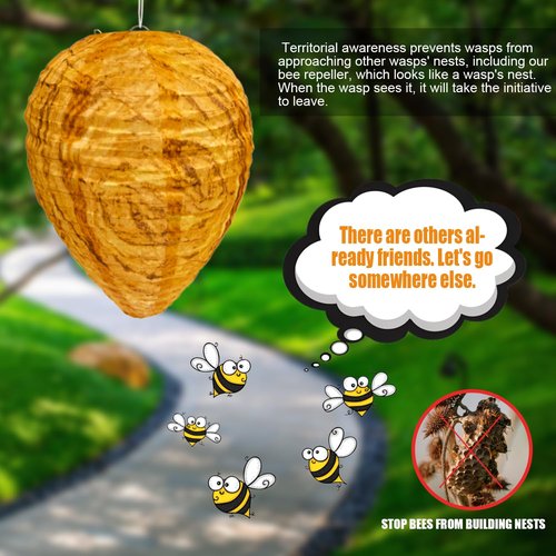 Gardening Waterproof Hanging Nest Decoy Decoration for Patio, Garden, Porch, Deck, Yard - 2 Packs