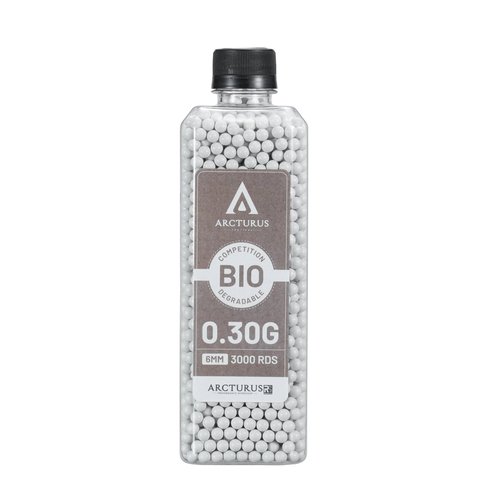 Arcturus Tactical Polished Competition Bio Outdoor Match Grade Airsoft Pellets BBS Ammo 0.20g-0.40g, 3000 Rounds (.30g)