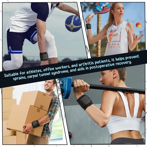 KixMalkinly 2 PACK Wrist Support Wrist Brace Adjustable Wrist Strap, Gym Wrist Protection, Weightlifting Wrist Support , Fitness Wrist Support, Cross Training Wrist Protection, Arthritis Wrist Pain Relief （Grey）