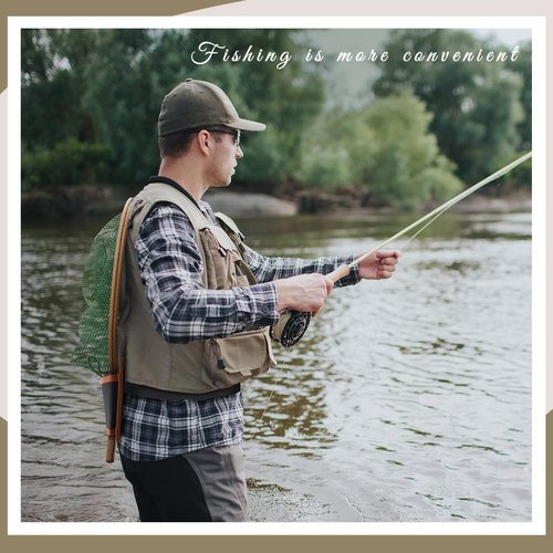 Chunful Fly Fishing Net Holder Adjustable Belt Mounted Landing Net Holster for Fishnet and Racquet