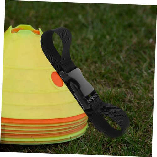 KOMBIUDA 4pcs Adjustable Football Training Cone Strap Easy Close Cone Holder for Sports Events and Travel Organization Portable Agility Disc Carrier with Closure for Soccer and Basketball