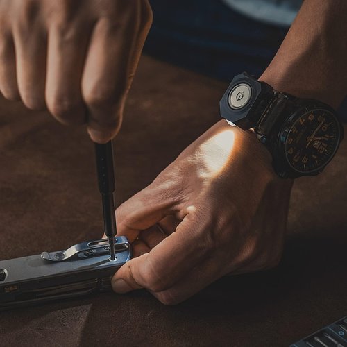 MecArmy CPLU Wrist Flashlight, Compact USB-C Rechargeable EDC LED Light, 300 Lumens, Double-Click Anti-Misfire, IPX6 Waterproof, for Running, Night Walking, Hiking - Fits on Watchband/Strap Systems