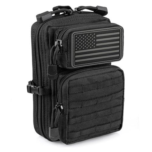 LIVANS Tactical Molle Utility Pouch, EDC Tool/Tactical Phone, Mini Waist Pouches Medical IFAK Pack Design of 3-Day Assault Backpack