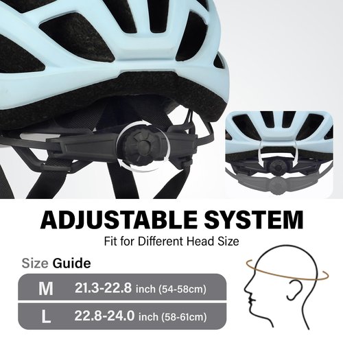 Youth Adult Road Bike Helmet, Men Women Adjustable Mountain Bicycle Helmet with Detachable Visor, 2 Sizes for Age 8-14+ Youth, Kids, Adult (Purple Blue Gradient, L)