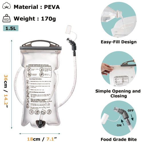 YAPJEB Lightweight Hydration Pack Backpack Vest, Optional 1.5L 2L BPA Free Water Bladder - Leakproof Breathable for Running Hiking Cycling Climbing Marathon Camping for Men and Women