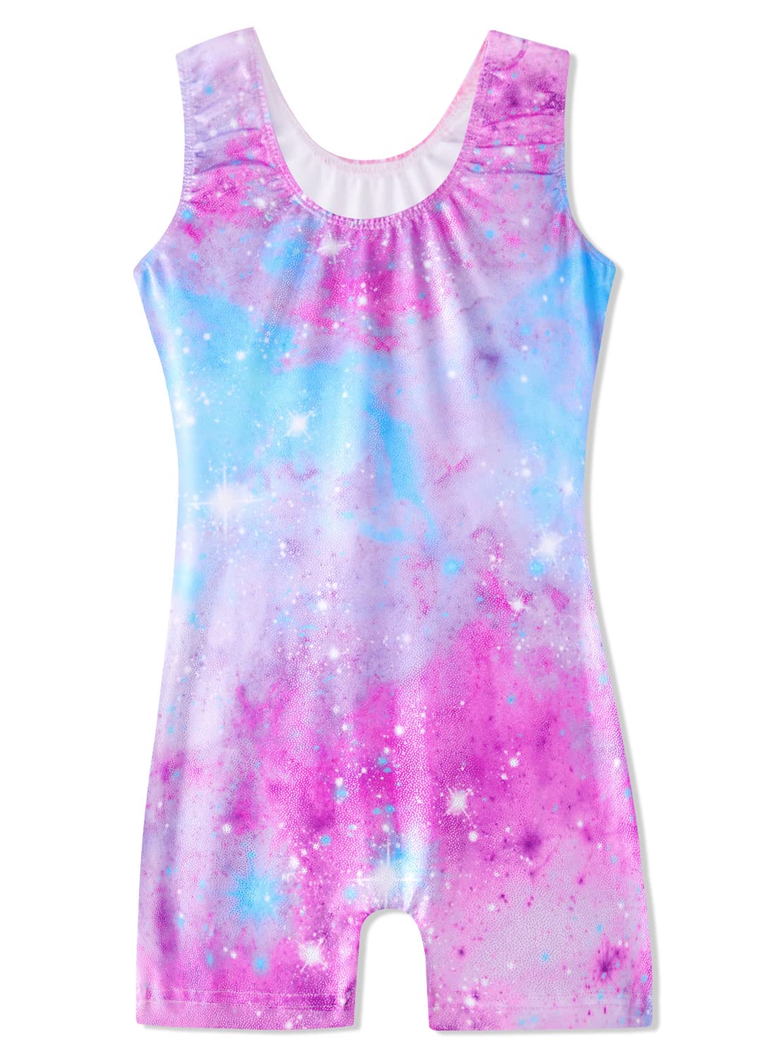HOZIY Girls Gymnastics Leotards 6-7 Years Old Pink Tie Dye Galaxy Kids Leo Outfits Bodysuits Child Dance Clothes Clothing Sparkly Sparkle Leotardos Para Gimnasia Ninas