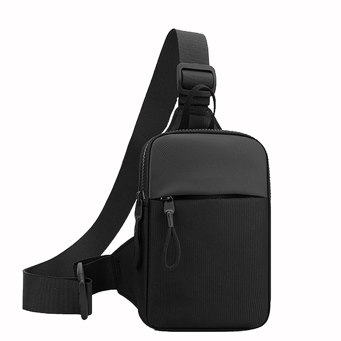 Men's and Women's Mini Sling Bag - Double Pocket Waterproof Crossbody Bag, Suitable for Hiking and Sports Running Backpacks