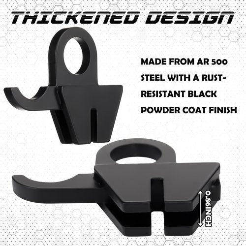 Zonon AR500 Steel T Post Conduit Target Stand Kit (2 Pack W/ 4 Pack Gong Hanger Hooks) DIY Assembly Pipe Target Stand Rustproof Black Powder Coating Fit on Standard T-Post for Shooting