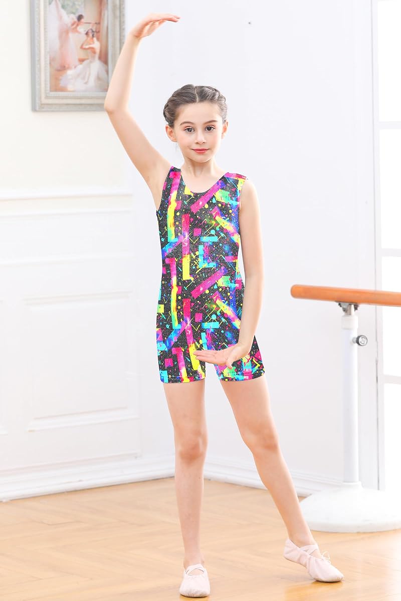 Girls Gymnastics Leotard Unitard with Shorts - 80s90s 5-6 Years (Variation of THIS listing)