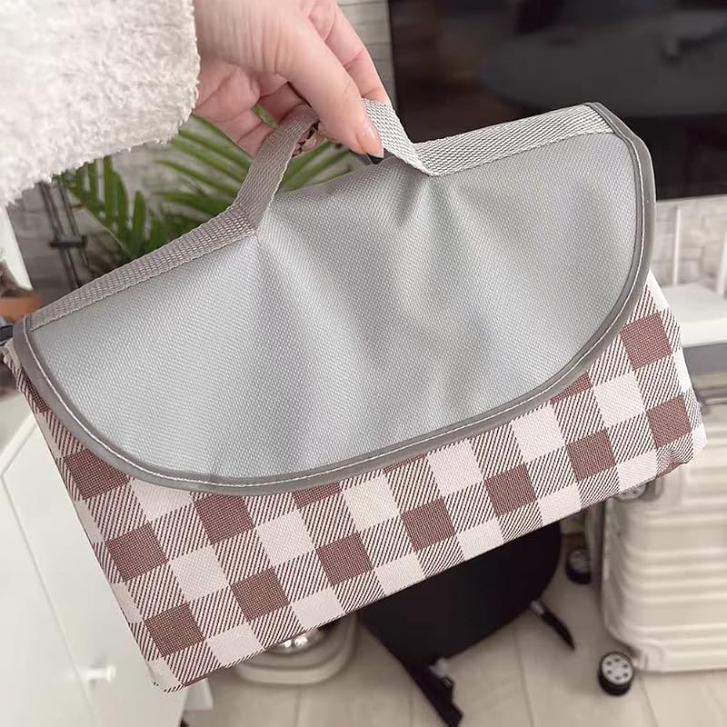 Large Beach Blanket 80x60 in Waterproof Sandproof Foldable Outdoor Picnic Blanket Brown (Variation: Brown+5' x 6'8")