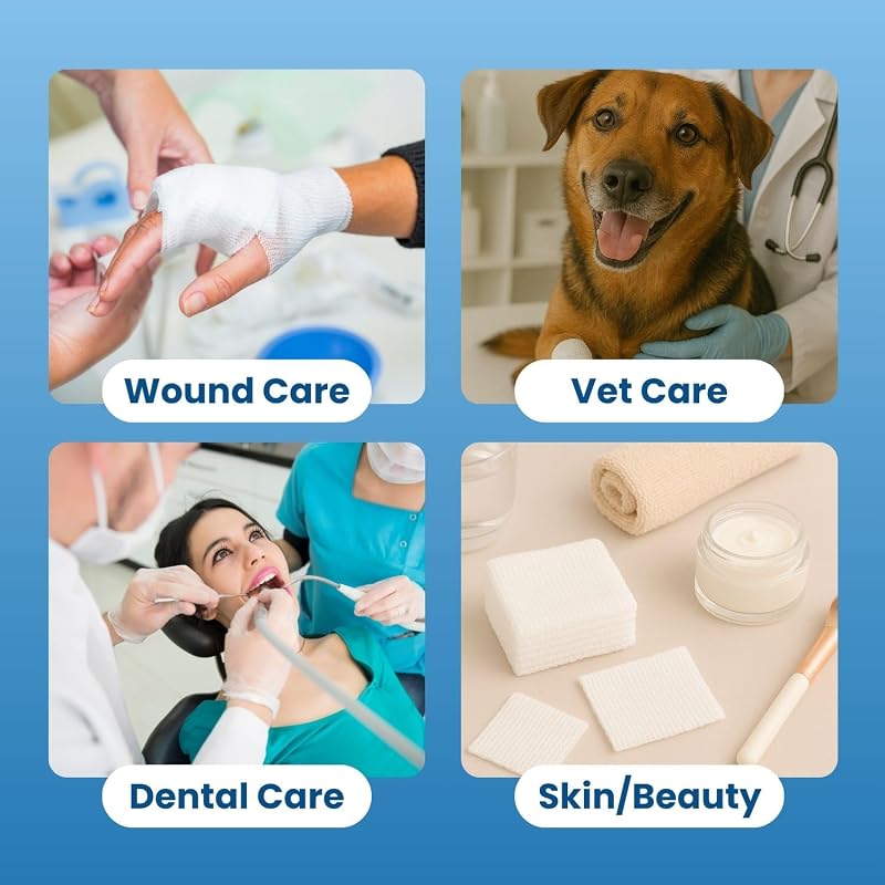 4x4 Gauze Pads 200/Pack - Large Non-Woven Wound Care Sponges (Latex-Free) Variation of THIS listing: 4X4+200