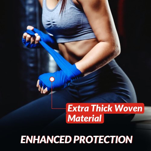 DEFY Professional 180 Inch Hand Wraps for Boxing Muay Thai MMA Elastic Bandages for Men & Women -Pair (Black)