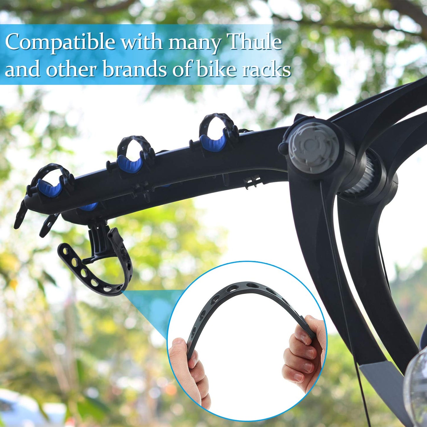 12 Pieces Bike Rack Strap Bike Wheel Stabilizer Straps Bicycle Rack Cradle Replacement Cycling Rubber Chain Compatible with Thule 534
