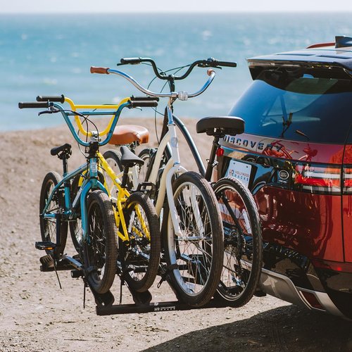 Hollywood Racks Destination 4 Hitch Bike Rack, Lightweight, Black - Platform Style Bike Rack for Car Carries up to 4 Bikes for Safe, Secure Transport - Fits Most Bike Styles, Sizes and Models