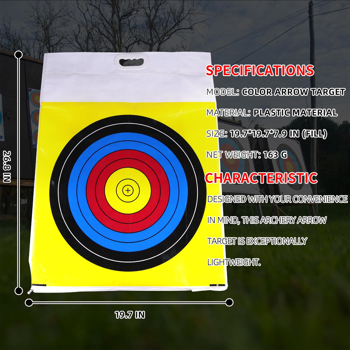Archery Target Bag Weatherproof Outdoor Range Field Point Backyard Shooting Practice Only Replacement Cover