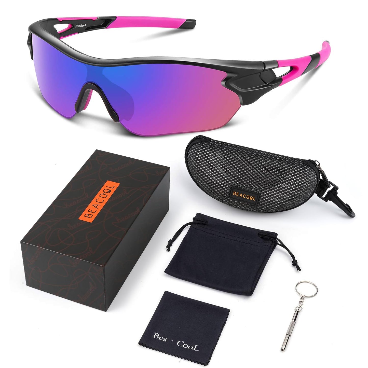 BEACOOL Polarized Sports Sunglasses for Men Women Youth Baseball Cycling Running Driving Fishing Golf Motorcycle TAC Glasses