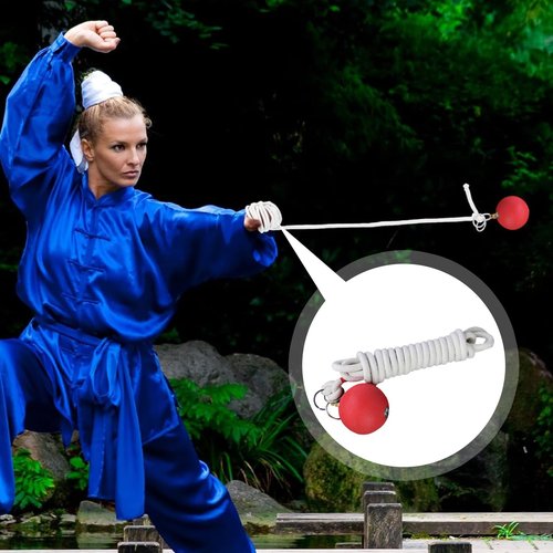 Rope Dart Hammer Rubber Weight Throw Exercise Ball with Rope,Soft Martial Arts Weapons Chinese Traditional Kung Fu Fitness Equipment