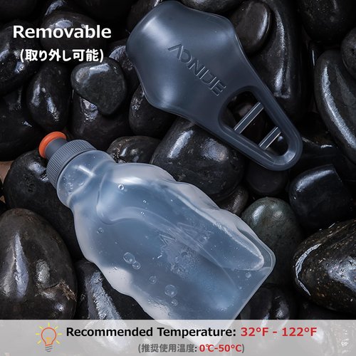 Azarxis BPA Free Water Bottles Flask Leakproof 250ml with Clip for Running Hydration Belt Waist Packs for Triathlon Marathon Hiking Cycling Climbing Runner (250ml/8.5oz with Clip)
