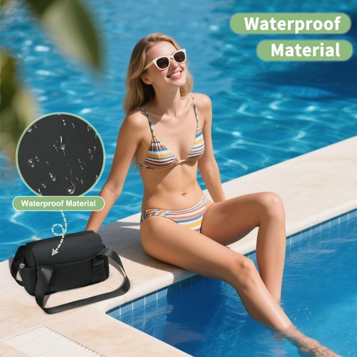 SUIKIHUM Mini Gym Tote Bag for Women Girls, Cute Fitness Gym Bag W/Wet Compartment Waterproof for Yoga Travel Workout Sport Bag, Black