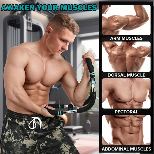 Twister Arm Exerciser 60-110lb Home Fitness Equipment Men's Strength Training Adjustable Spring Exercise Bar Chest Workout Equipment