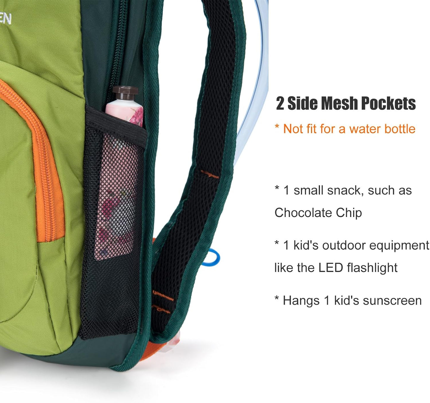 Ivygreen Kids Hydration Backpack, Hiking Backpack for Boys or Girls with 1.5L Water Bladder