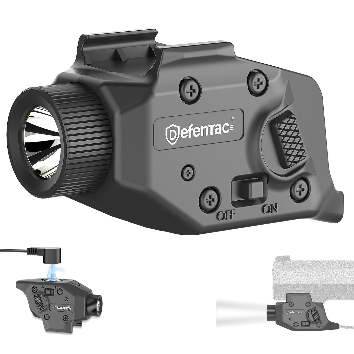 DEFENTAC 500 Lumens Pistol Light is Exclusive Compatible with Taurus G2/G2C/G2S/G3/G3C/PT111/PT140 Only, Momentary and Strobe