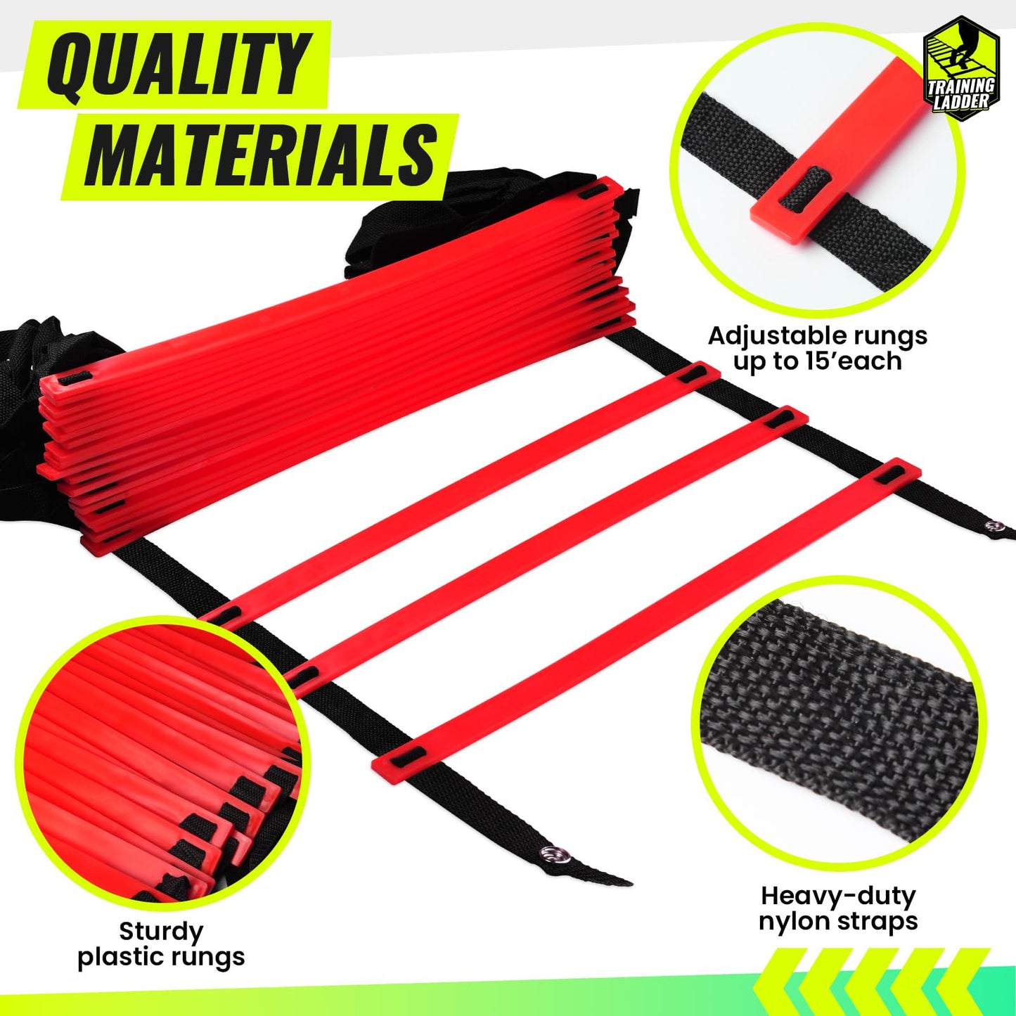 Teenitor Agility Ladder Speed Ladder Footwork Ladder Agility Training Ladder for Soccer, Football Fitness Feet Training Agility Training Equipment with Carrying Bag