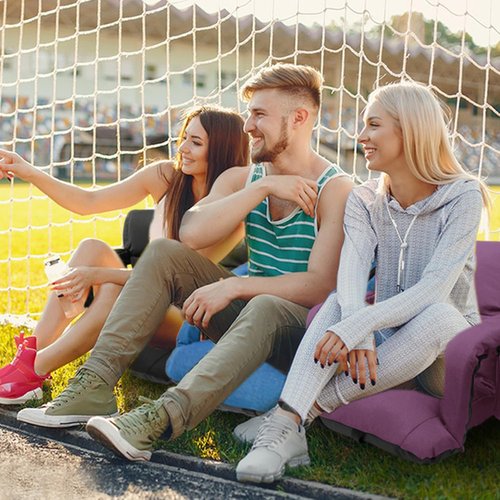 Stadium Seats with Back Support,Wide Stadium Chairs with Back and Cushion, Sofa Style Stadium Seats, 6 Reclining Positions, Extra Thick Bleacher Seat for Sports Events (Purple-1 Pack, Wide|25")