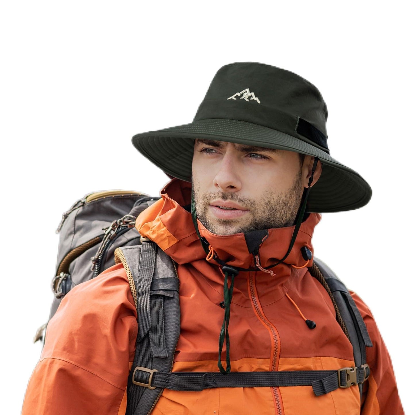 TOP-EX L/XL/XXL UV50+ Waterproof Bucket Sun Hat for Fishing Golf Hiking All-Weather Outdoor Rain Hat Stiff Brim