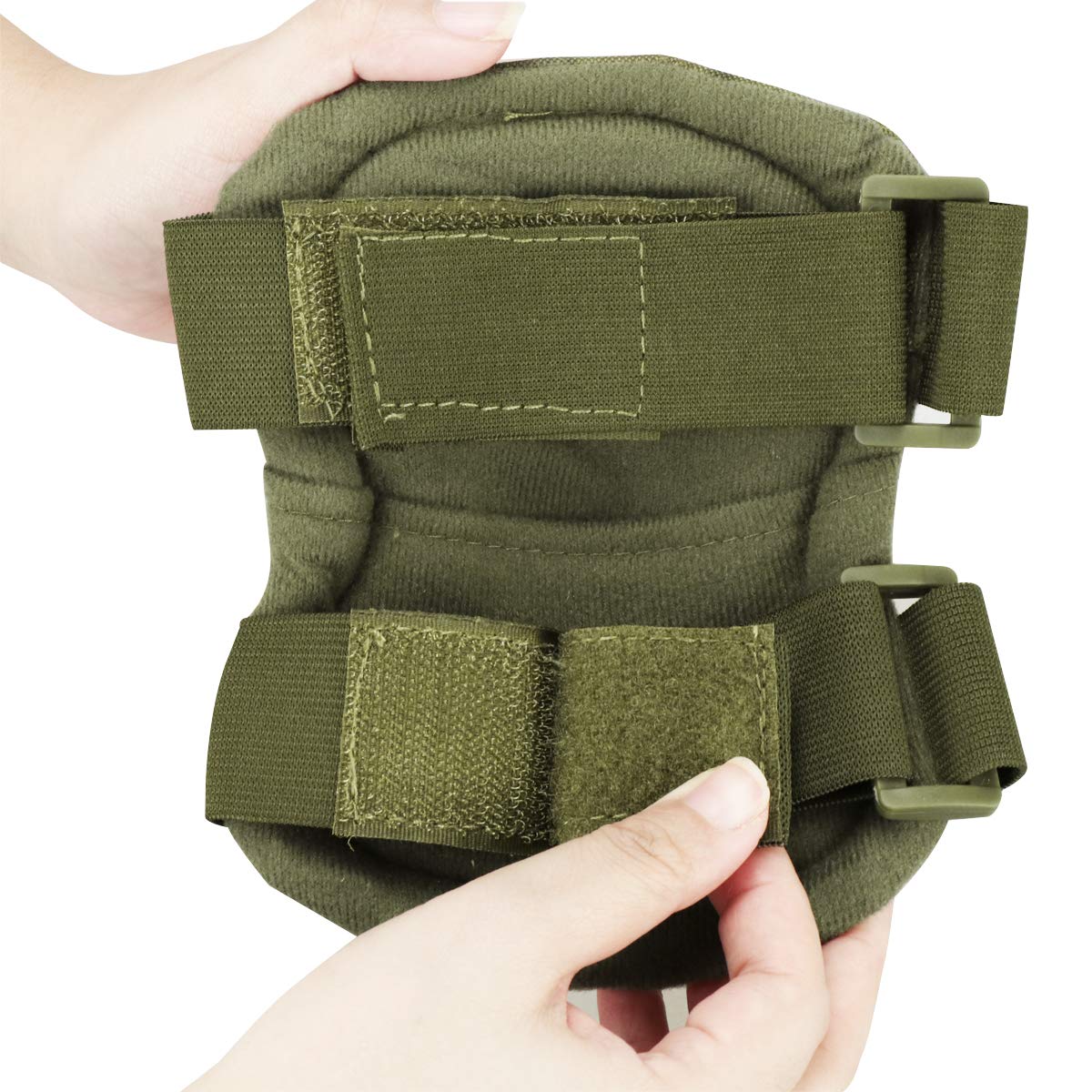 Tactical Combat Knee & Elbow Protective Pads Set for Outdoor CS Paintball Game Cycling Safety Skateboarding Gear Skates Knee Protection Guard Pads (FG)