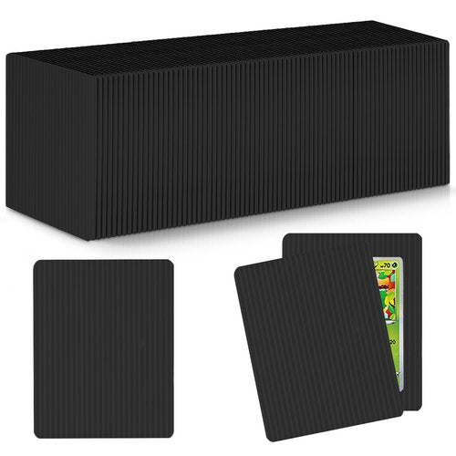 DEDC 100 Packs Trading Card Shipping Protectors Black, Card Protector Shipping for Top Loaders, Soft Card Sleeves and Semi-Rigid Card Holder, Trading Card Shipping Supplies, Card Grading Essential