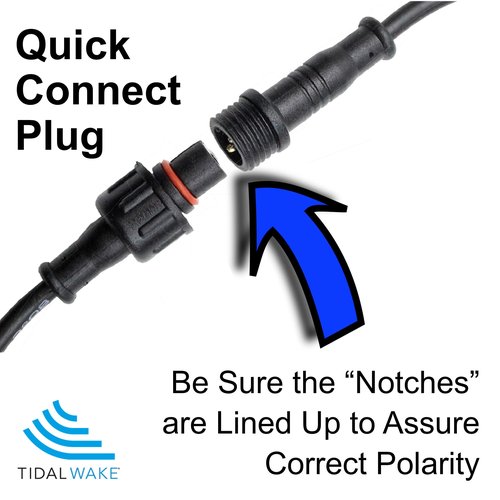 Tidal Wake IP68 Underwater 1/2in Standard Boat Drain Plug LED Light Built-in Driver & Overheat Protection 3 Yr/50,000hr Warranty, 316 Stainless Steel, 12-30v/27w,1800 lumen w/Storage Bag (Blue)