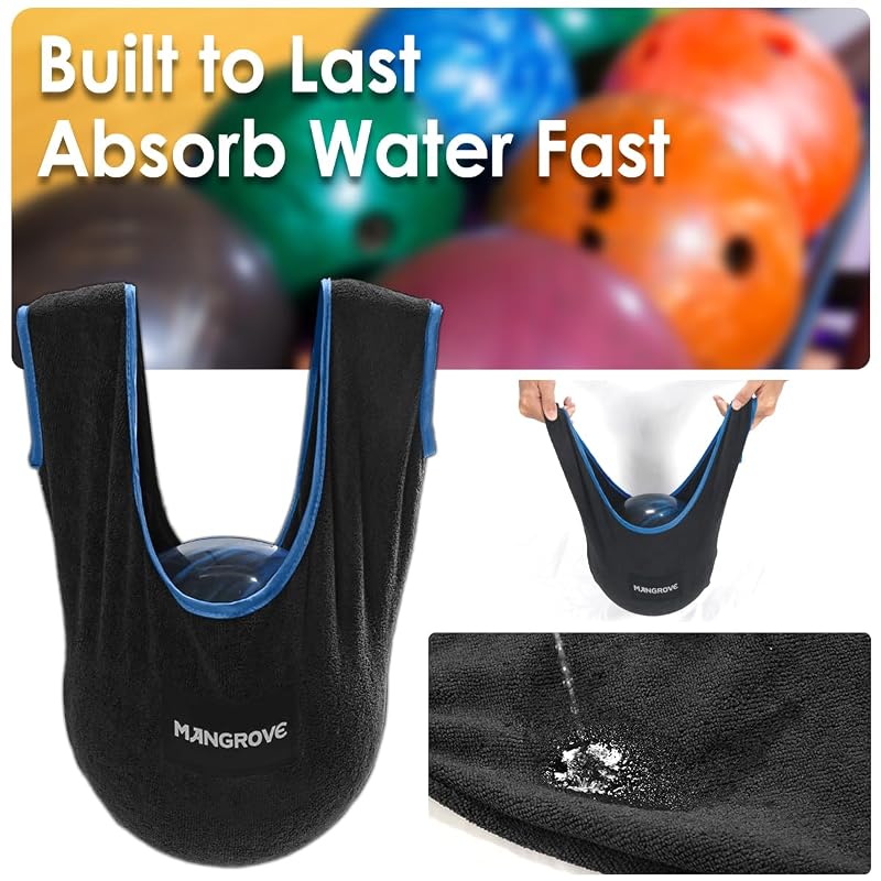 Mangrove 2-Pack Bowling Ball Polisher with Microfiber Towel – Purple & Black