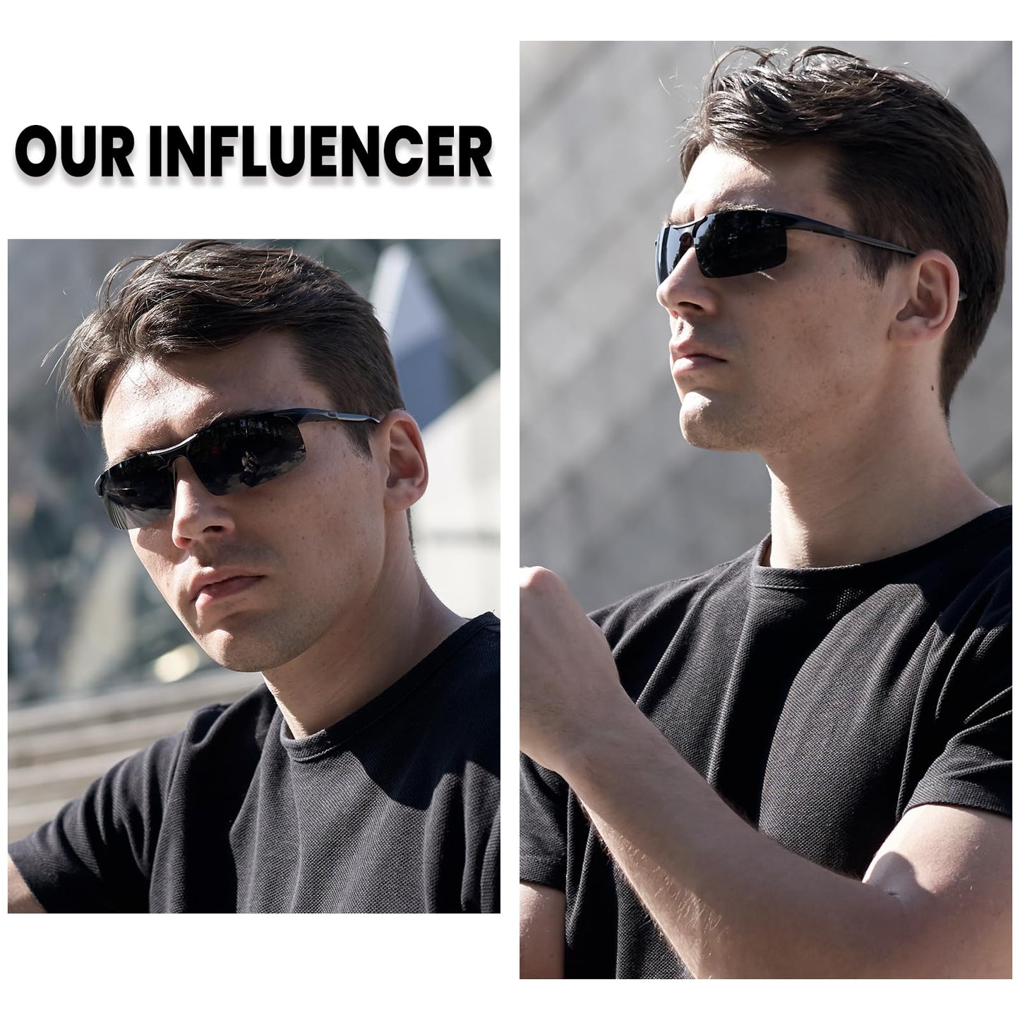 DUCO Polarized Ultralight Carbon Fiber Sunglasses for Men DC8277