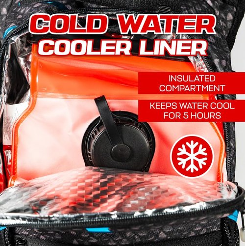 RAVERUNNER® Anti Theft Rave Bag (3M Reflective)- Dual Chamber Hydration - 3L Insulated Water Backpack for Raves, Festivals, Hiking, Running - Festival Bag for Hydration Backpack Rave