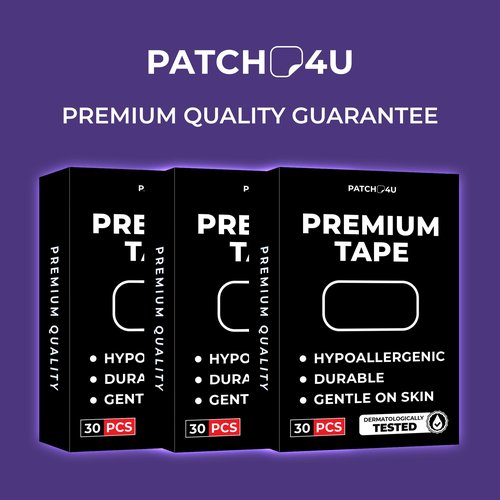 PATCH4U Premium Tape (30 Pack) - Pain Free Removal, Hypoallergenic, Latex Free & Gentle On Skin - Skin Friendly Adhesive Cotton Tape