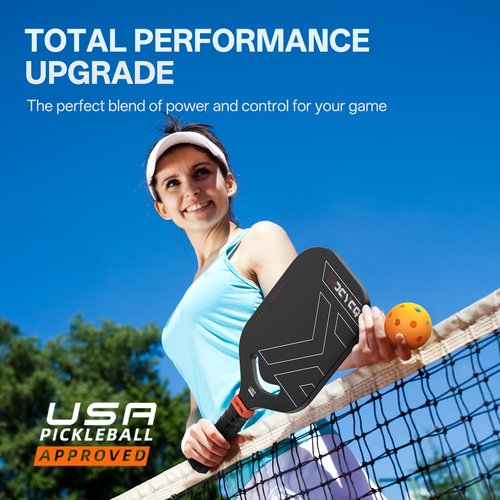 DGYGQ Pickleball Paddles, Carbon Fiber Pickleball Paddle with a 13mm Polypropylene Honeycomb Core, Increased Power for Ultimate Spin & Consistency