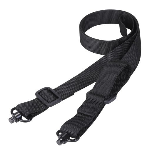 TEHOKARM Two Point and Traditional Sling 2 Point Sling Quick Adjust with QD Sling Swivel for Hunting Black
